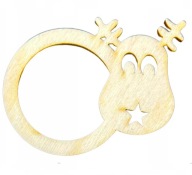 DREVENÝ MINI PRSTEŇ DRŽIAK NA OBRÚSKY DEKOR SOB 7CM
