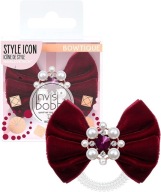 Invisibobble elastický pás Saténová mašľa Pearls Red