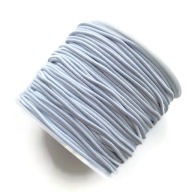 Guma/guma na masky, okrúhla, 1 mm, biela - 20 metrov