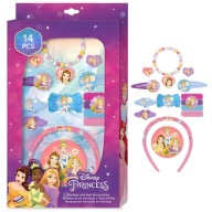 Sada vlasových doplnkov pre malú princeznú, princezné Disney, 14 ks.