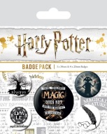 Špendlíky na oblečenie Harry Potter do batohu, 5 kusov