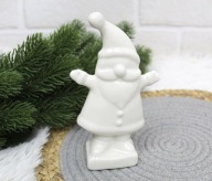 Keramická dekoračná figúrka SANTA 14x8x4 cm BIELA