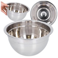KOVOVÁ MISKA z nehrdzavejúcej ocele, 2,3l, na kuchynské koláče a šaláty, 20 cm