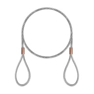 Lano z nehrdzavejúcej ocele, INOX, slučky, očká, 1,5 mm, 325 cm, 3,25 m
