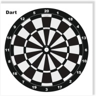 Strelecké terče TS 14x14cm 100ks vzduchová zbraň DART hrubý strelecký terč