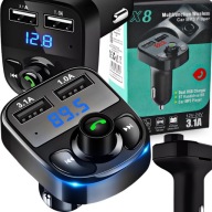 BLUETOOTH FM VYSIELAČ MP3 NABÍJAČKA PREHRÁVAČ 2X USB AUDIO BT