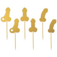PIKERY hen party GOLD penisy mix x6