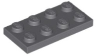 LEGO TANIER 2X4 TMAVO SIVÁ Č. 3020 - 2 KS