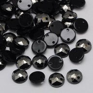 Štrasové kamienky na šitie akrylové okrúhle 18x6mm 5 ks
