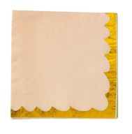 BÉŽOVÉ ZLATÉ papierové obrúsky narodeninové 10 ks párty 33X33 cm svadobné