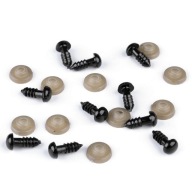 10x Bezpečnostné upínacie oká ČIERNA 8 mm