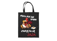 Nákupná taška Cotton Shopper s potlačou čiernej farby ako darček
