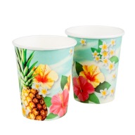 HAWAIIAN FLOWERS PAPÍROVÝ POHÁR 10 ks. 210 ml