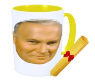 HRNČEK John Paul 2 vtipný darček JP2 papaj