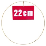 ZLATÝ prsteň/ráfik na lapače snov a makramé, 22 cm