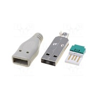 USB Zástrčka pre kábel s krytom / USBA-PLUG/IDC