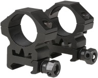 25mm držiak optiky Theta Optics, dvojdielny, nízky čierny, RIS lišta