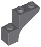 LEGO 88292 BOW 1x3x2 tmavosivá NOVINKA (1g)