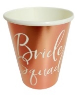 BRIDGE PARTY CUPS, Bride Squad, 6 ks.