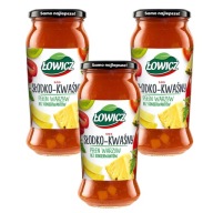 Sladkokyslá omáčka Łowicz plná zeleniny v tégliku 3 x 500g