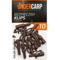 Hnedá spona na zatvárací špendlík Undercarp