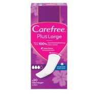 CAREFREE Plus Veľké hygienické vložky svieža vôňa 20 ks
