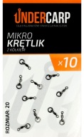 UnderCarp Micro obratlík s krúžkom veľkosť 20 10 kusov