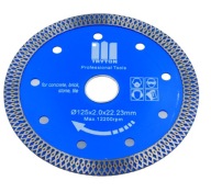 Diamantový kotúč na kameninu, keramické dlaždice, 125 mm