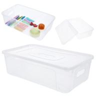 Organizér plastová nádoba s krytom, 5l priehľadný box