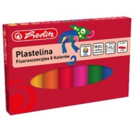 Plastelína 8 farieb fluorescenčná 9588997 HERLI