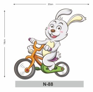 Detská samolepka na stenu auto 20x19cm