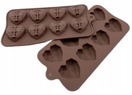 SILIKÓNOVÁ MOLKA NA ŽELÉ ČOKOLÁDY 3D SRDCE VOSKOVÝCH MYDEL