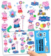 UMÝVAJÚCE DOČASNÉ TETOVANIE PRE DETI DETSKÉ PEPPA PIG ORIGINÁLNE DIZAJNY