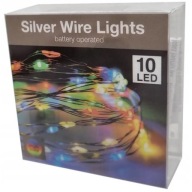 LED lampy napájané z batérie Drôt 10 LED diód viacfarebné