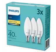 Philips E14 LED žiarovky 470lm A+ 3 kusy
