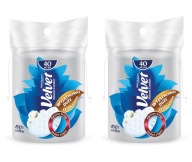 VELVET KOZMETICKÉ VLOČKY EXTRA VEĽKÉ 2x40 ks