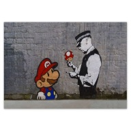 Samolepky A5 LEVEL Banksy Mushroom Man Polícia