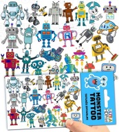 UMÝVAJÚCE DOČASNÉ TETOVANIE PRE DETSKÉ DETSKÉ ROBOTY ORIGINÁLNE DIZAJNY