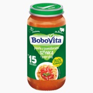 Obed Cestoviny s paradajkami, šunkou a paprikou po 15 mesiacoch BoboVita 250 g