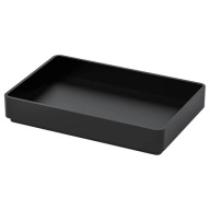 IKEA SKOGSVIKEN Podnos, miska na mydlo, čierna, 10x15 cm