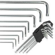 TORX KĽÚČE, TYP L, s otvorom T10-T50, 9 KS