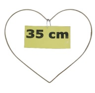 Kovové srdce MATNÉ ZLATÉ 35 cm - lapač snov