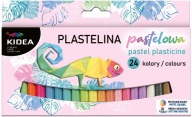 PLASTELINE 24 kusov PASTELOVÉ FARBY JEMNÁ KIDEA