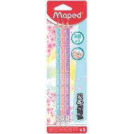 3 x ceruzka s gumou Blackpeps pastelová tvrdosť HB MAPED