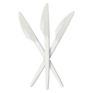 Plastový nôž biely 16cm 100 ks