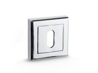 Doska kľučky dverí, chrómová rozeta, KĽÚČ K-006-03