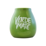 Keramická tekvica zelená s logom Verde Mate 350 ml