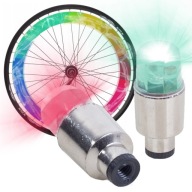VETRACIE OSVETLENIA VENTILU PRE BICYKEL SO SNÍMAČOM, FAREBNÉ RGB, 2 KS.