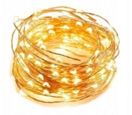 Svetielka na vianočný stromček micro LED svetielka na ozdoby 2m 20 LED teplá biela