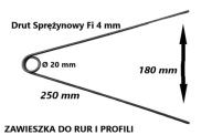 Vešiak na farby na rúry a profily s priemerom 4 mm